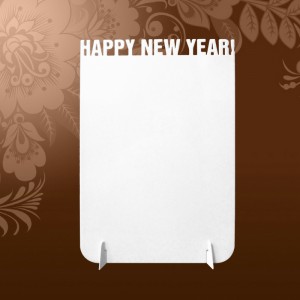 Фоторамка металл сублимационная "Happy new year 2" вертик 170*140 мм